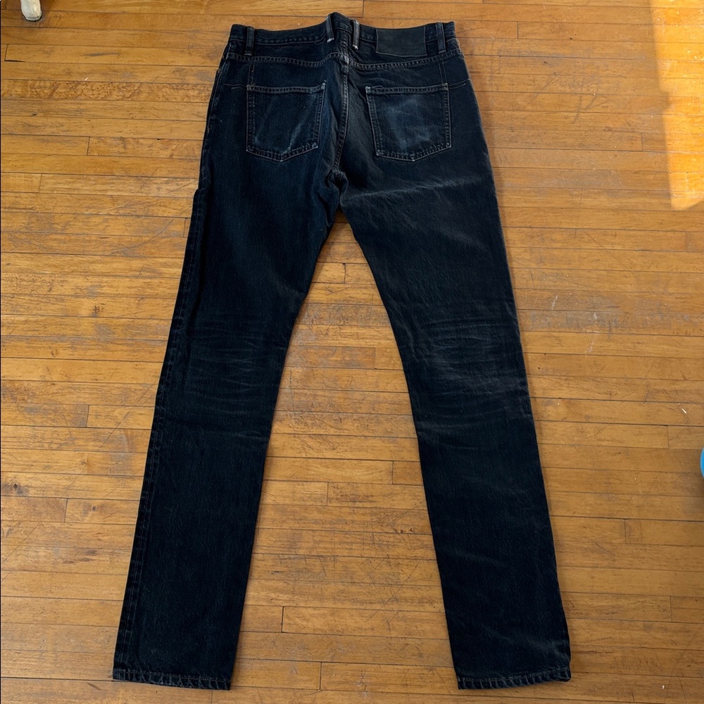 3sixteen faded black selvedge jeans 32x35 - Picture 3 of 6